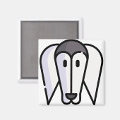 Saluki Magnet (Vorderseite/Rückseite)