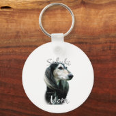 Saluki-Mama 2 Schlüsselanhänger (Vorderseite)