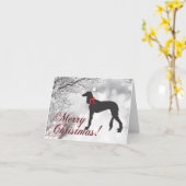 Saluki Merry Christmas Karte (Gelbe Blume)