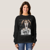 Saluki Mugshot Guilty Dog Sweatshirt (Vorne ganz)