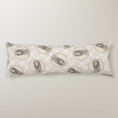 Saluki Painting Fawn Sable Niedlich Original Hunde Seitenschläferkissen (Rückseite)