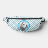 Saluki Painting Silver Feathered Original Dog Art Bauchtasche (Ablage )