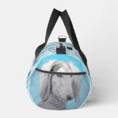 Saluki Painting Silver Feathered Original Dog Art Duffle Bag (Rechts)