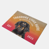 Saluki Personalisiert Dog Lover Doormat Fußmatte (Schrägansicht)