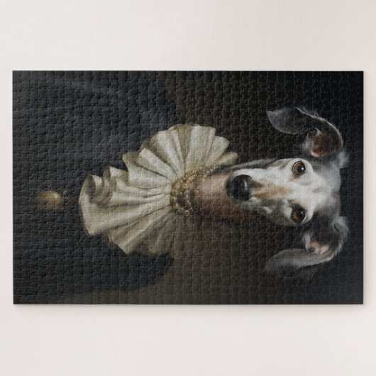 Saluki Portrait Pearls und Colcar Puzzle (Horizontal)