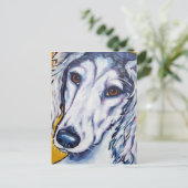 Saluki Postkarte (Stehend Vorderseite)