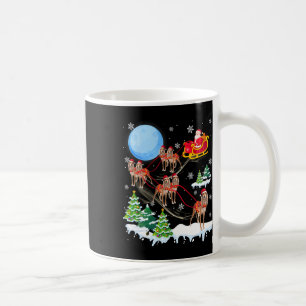 Saluki Reindeer Christmas Dog Riding Weihnachtsman Kaffeetasse