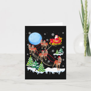 Saluki Reindeer Christmas Dog Riding Weihnachtsman Karte