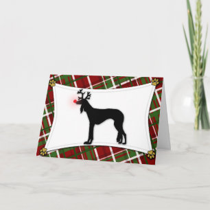 Saluki Ren-Weihnachtskarte Feiertagskarte