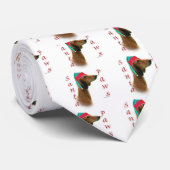 Saluki Santa Paws Krawatte (Gerollt)