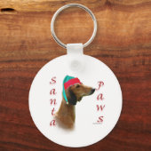 Saluki Santa Paws Schlüsselanhänger (Rückseite)