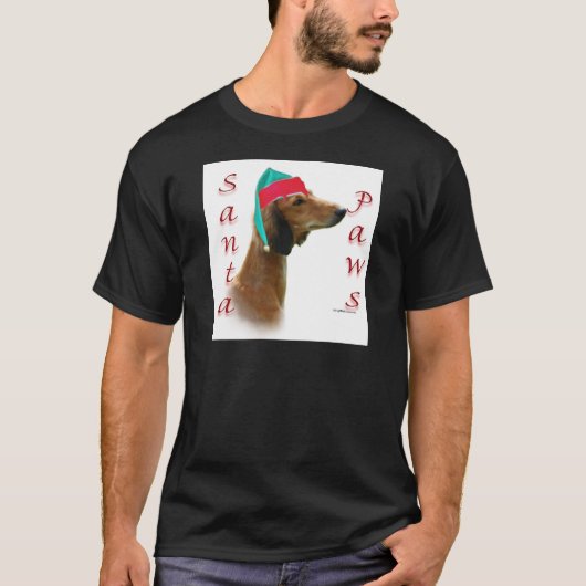 Saluki Santa Paws T-Shirt (Vorderseite)