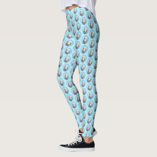 Saluki (Silber) Malerei - Niedliche Original Hunde Leggings