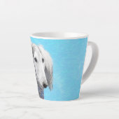 Saluki (Silber) Malerei - Niedliche Original Hunde Milchtasse (Rechte Ecke)