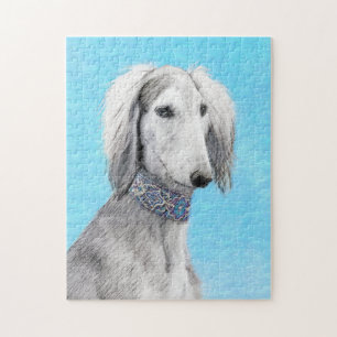 Saluki (Silber) Malerei - Niedliche Original Hunde Puzzle