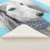 Saluki (Silber) Malerei - Niedliche Original Hunde Sherpadecke (3/4)