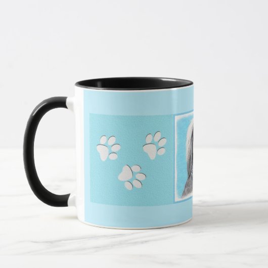 Saluki (Silber) Malerei - Niedliche Original Hunde Tasse (Links)