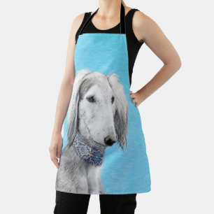 Saluki (Silber) Malerei - Süße originelle Hundekun Schürze