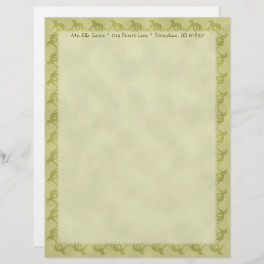 Saluki-Silhouette Briefkopf (Vorne/Hinten)