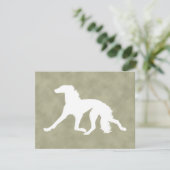 Saluki-Silhouette Einladung (Stehend Vorderseite)