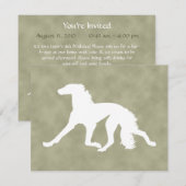 Saluki-Silhouette Einladung (Vorne/Hinten)