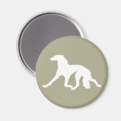 Saluki-Silhouette Magnet (Vorderseite/Rückseite)