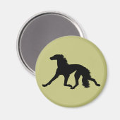 Saluki-Silhouette Magnet (Vorderseite/Rückseite)