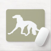 Saluki-Silhouette Mousepad (Mit Mouse)