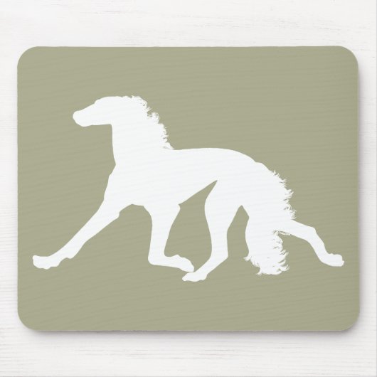 Saluki-Silhouette Mousepad (Vorne)