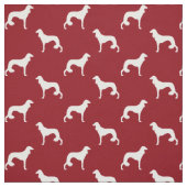 Saluki Silhouette-Muster-Rot Stoff (Muster)