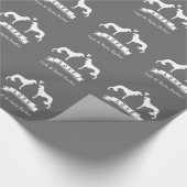 Saluki-Silhouetten Paar mit Text Geschenkpapier (Ecke)