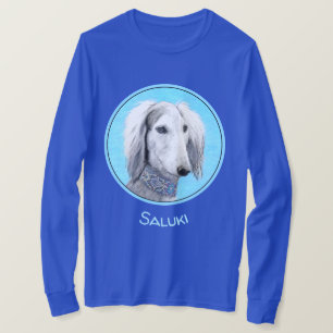 Saluki (Silver) Malerei - Niedliche Original Hunde T-Shirt