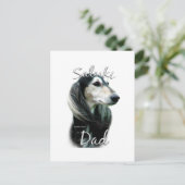 Saluki-Vater 2 Postkarte (Stehend Vorderseite)