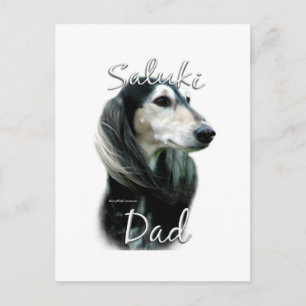 Saluki-Vater 2 Postkarte