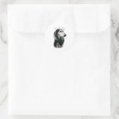 Saluki-Vater 2 Runder Aufkleber (Tasche)