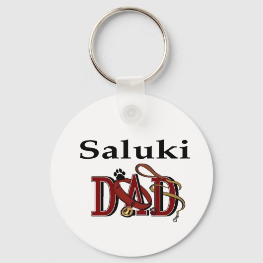 Saluki Vater Geschenke Schlüsselanhänger (Vorderseite)