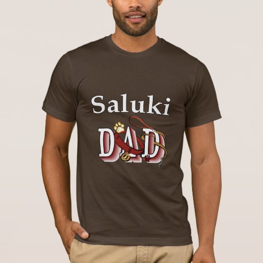 Saluki Vater Geschenke T-Shirt (Vorderseite)