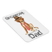 Saluki-Vater Magnet (Rechte Seite)