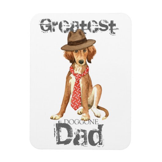 Saluki-Vater Magnet (Vertikal)