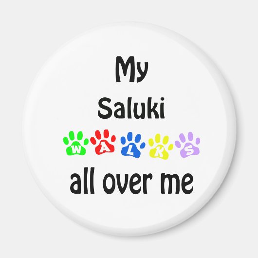 Saluki Walks Design Magnet (Vorne)