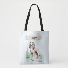 Saluki Watercolor Personalized Dog Tasche