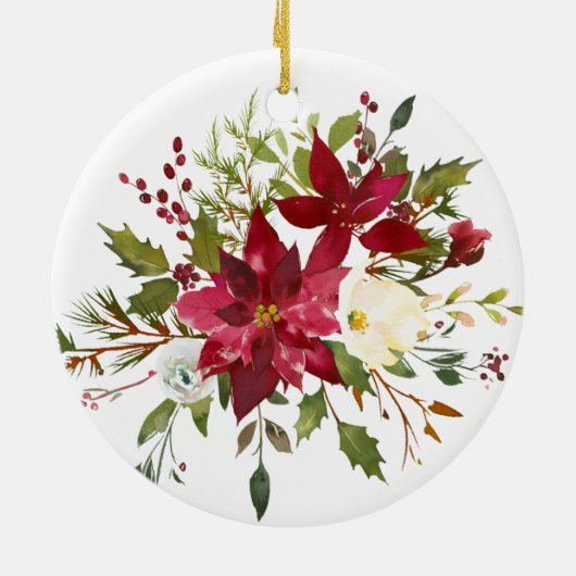 Saluki Weihnachtsverzierung Keramik Ornament (Hinten)