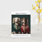 Saluki Welppies Frohe Weihnachtskarte Karte (Gelbe Blume)