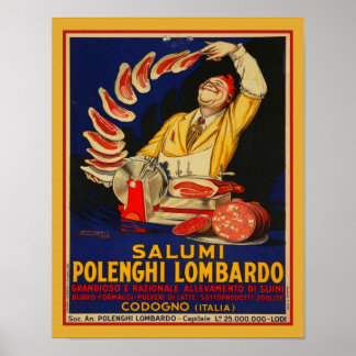 Salumi Polenghi Lombardi von Mauzan Poster