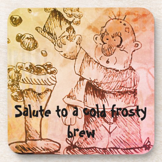 Salut auf ein frostiges Bier Getränkeuntersetzer (Vorderseite)