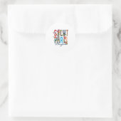 Salut paris runder aufkleber (Tasche)