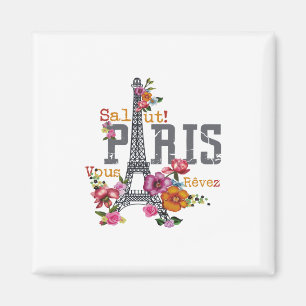 salut Paris voeu rêvez Magnet
