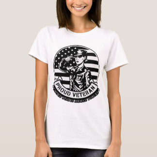 Salute A Proud Female Veteran © FB @ # T-Shirt