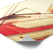 "Salute" Antike Flugzeuge Rot Poster (Ecke)