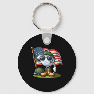 Salute Golf American USA Flag Gedenktag 4. Schlüsselanhänger